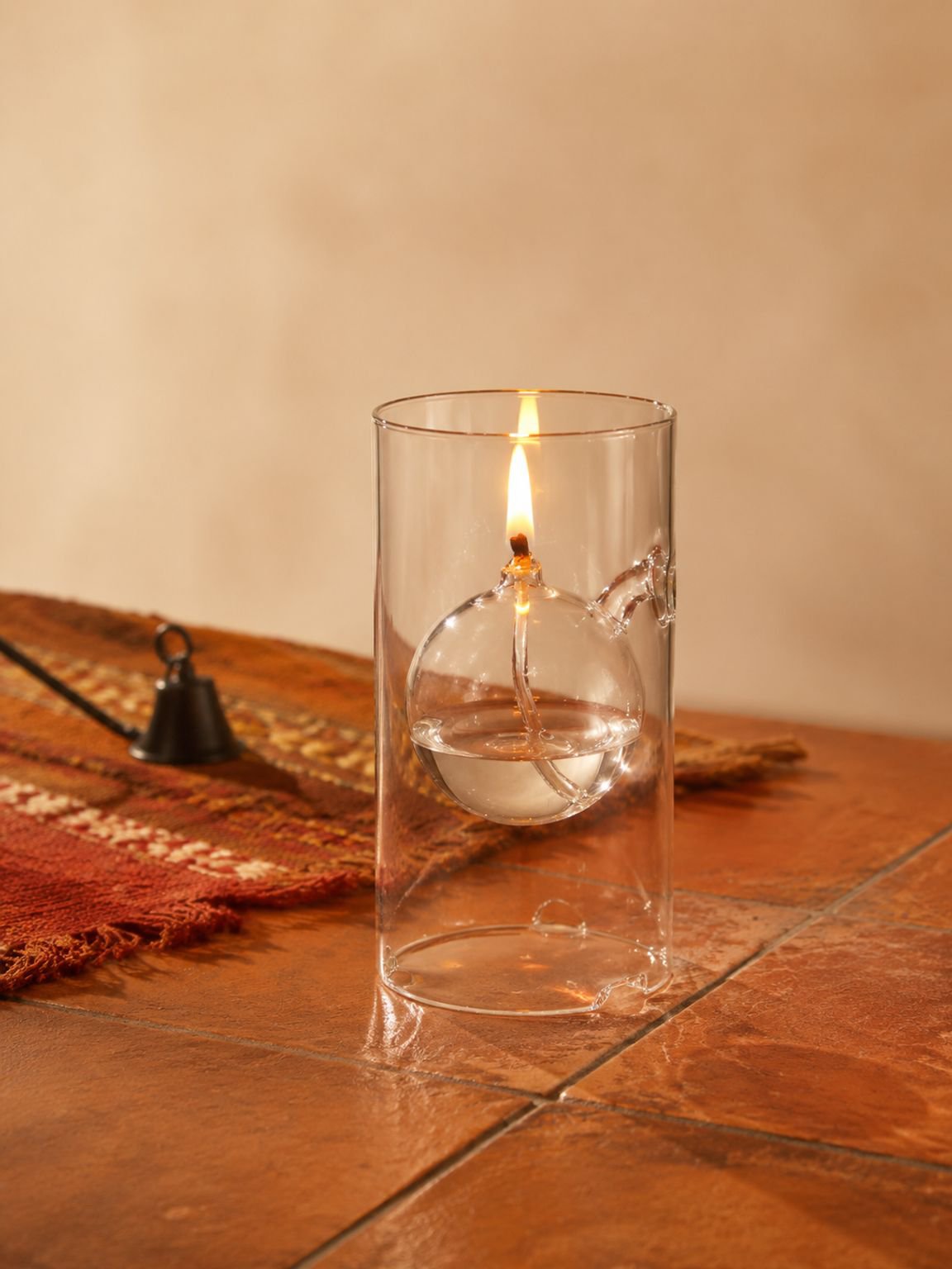 Lámpara de aceite decorativa de vidrio para bodas y cenas