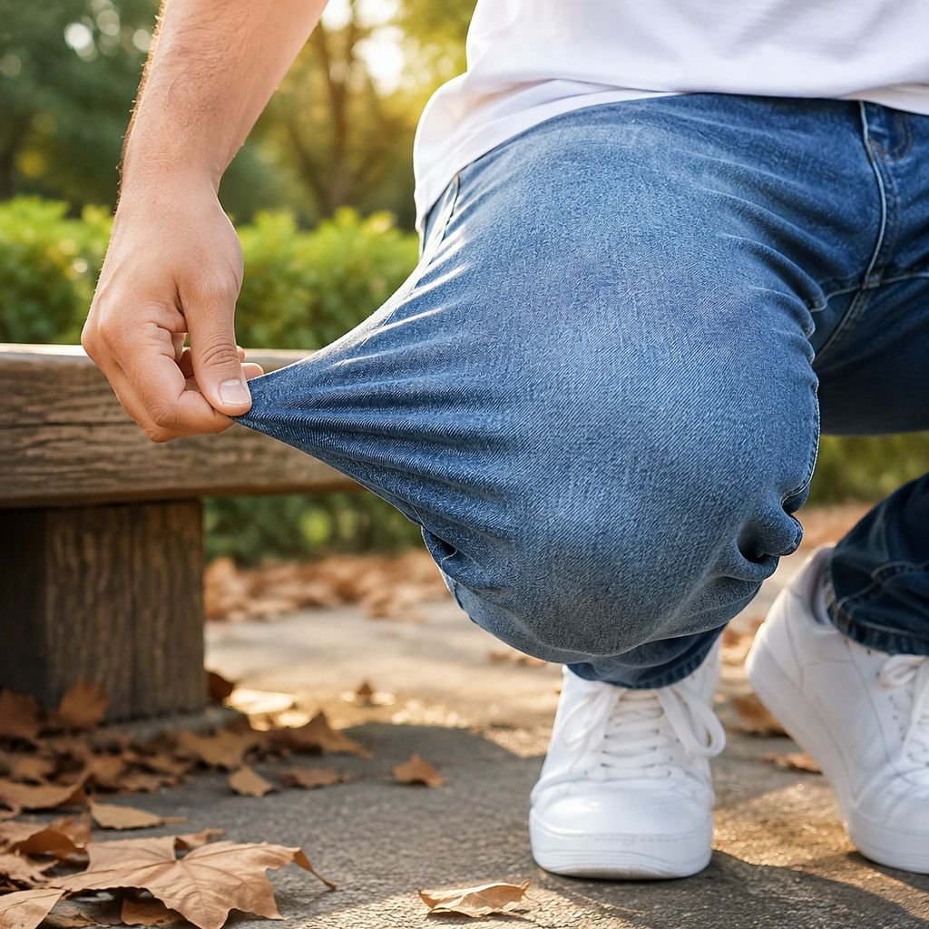 丈夫で伸縮性のあるメンズスキニーデニムパンツ