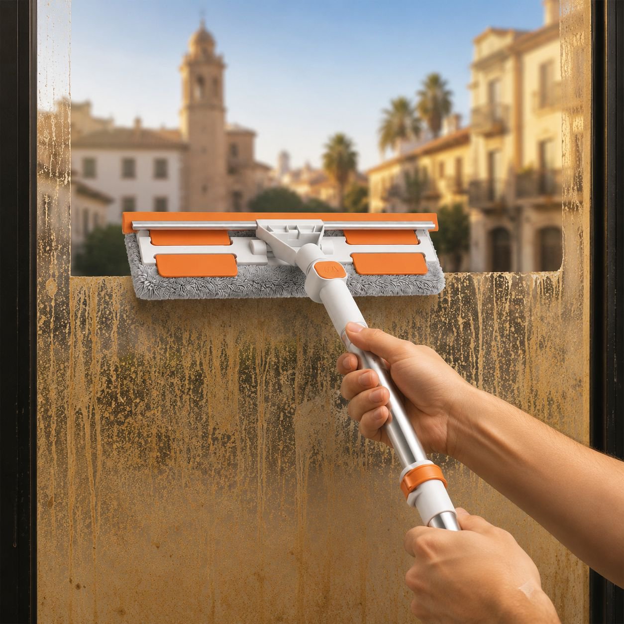JMY Raspador de ventanas extensible triple