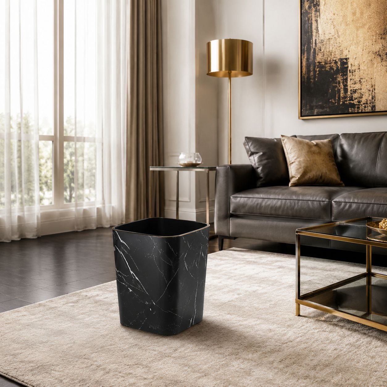 Decorative European style rubbish bin for office