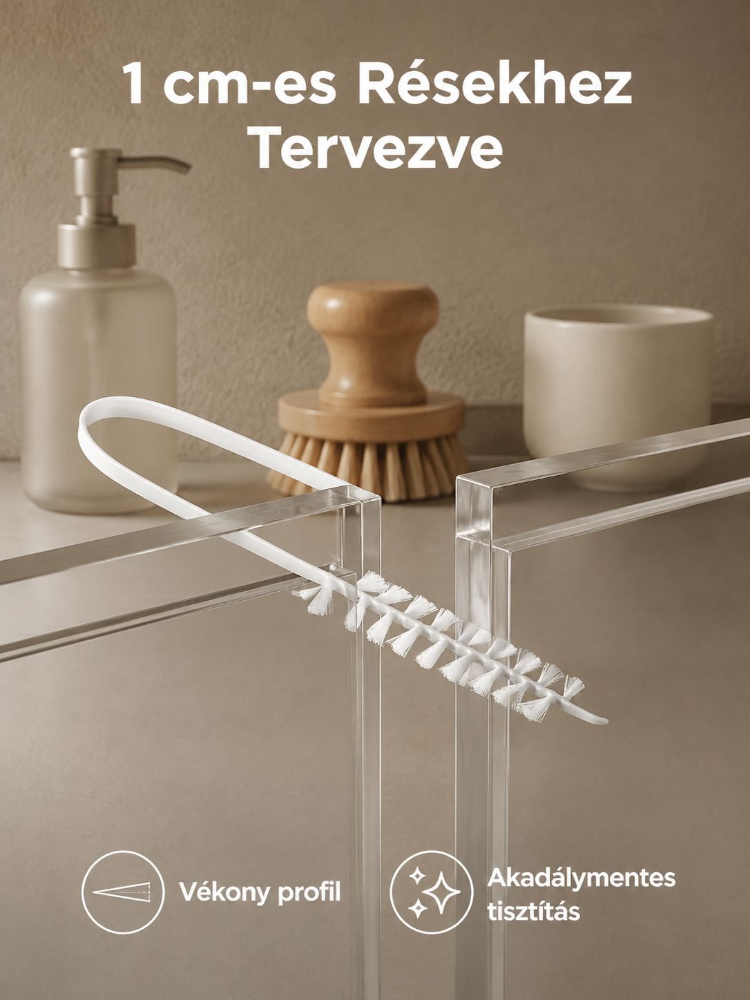 Mosógép résekhez hosszabbított tisztítókefe