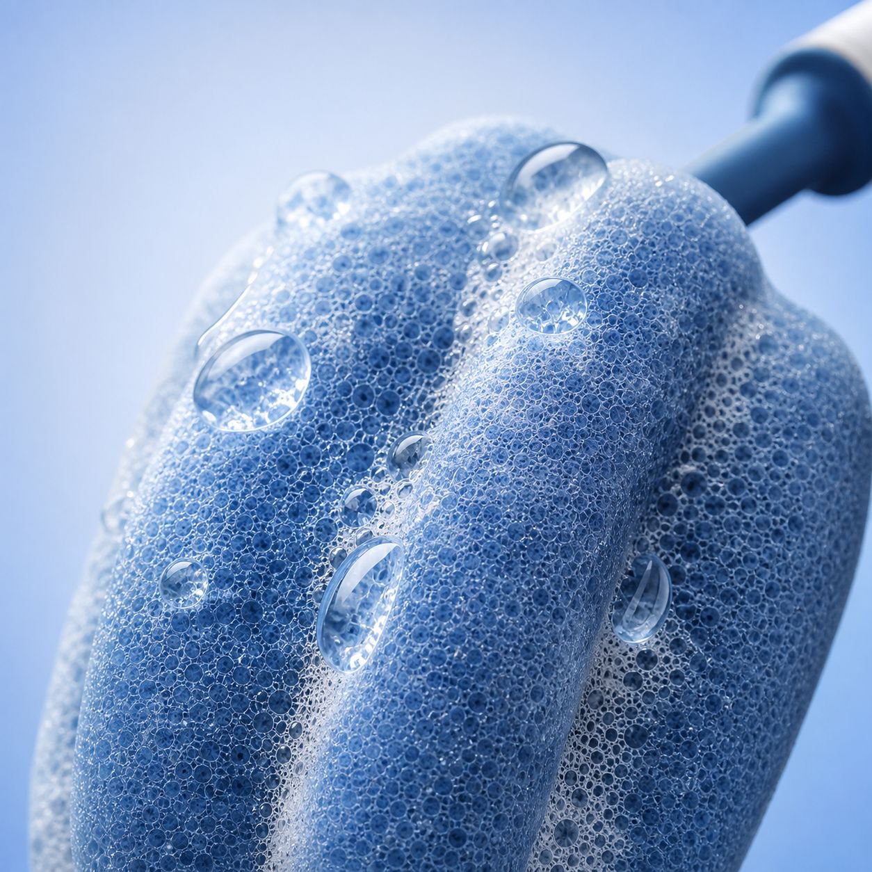 Multipurpose brush cleaning a water bottle