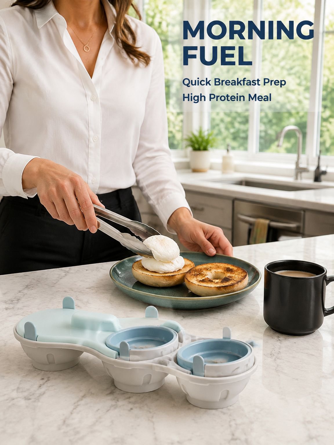 Microwave Egg Cooker, Steamed Egg Box, Creative Kitchen Gadgets, Egg Cooker, Boiled Eggs, Low-Fat Fi