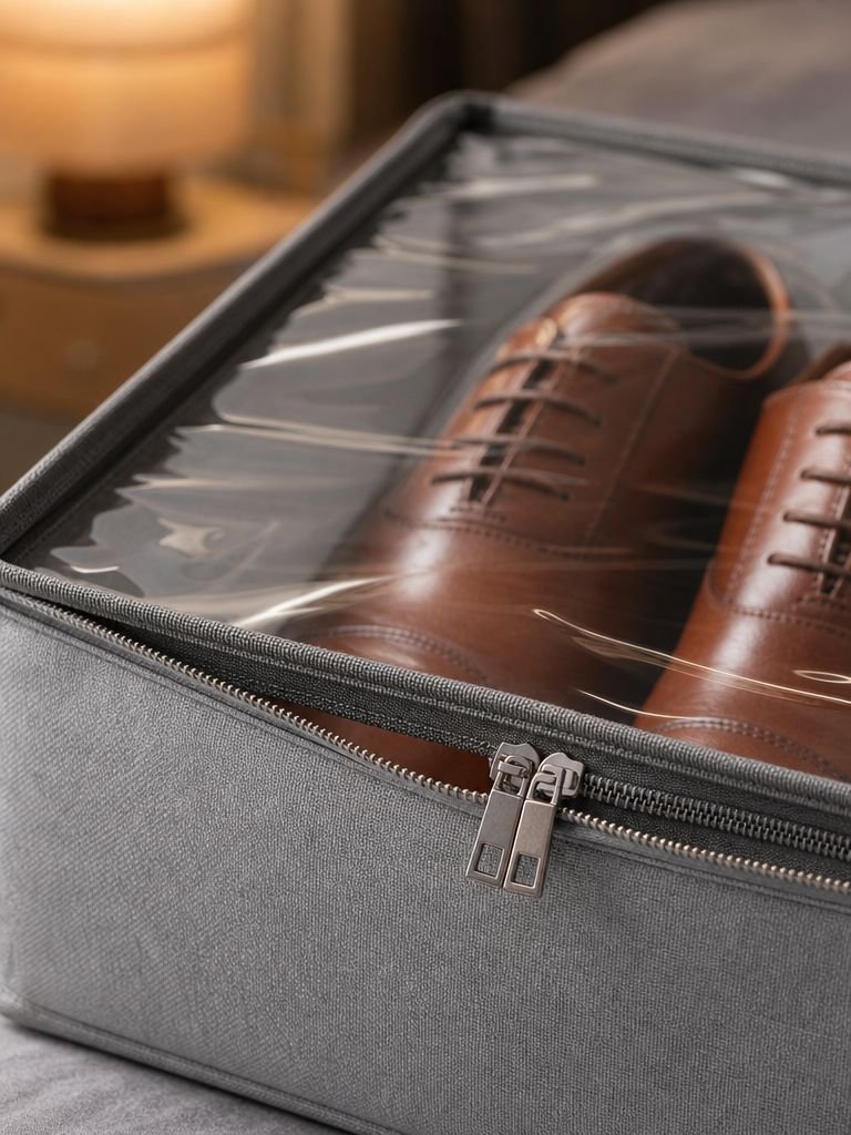 Caja de almacenamiento de zapatos apilable