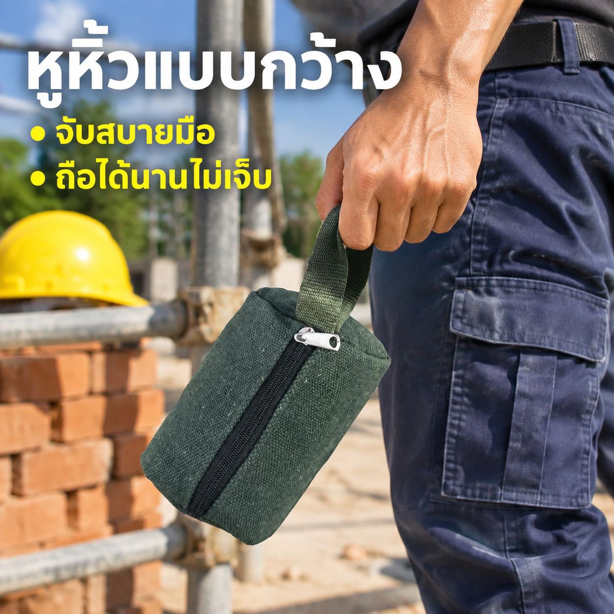 กระเป๋าผ้าแคนวาสสำหรับใส่เครื่องมือช่าง ขนาดใหญ่ ทนทาน พร้อมหูหิ้ว
