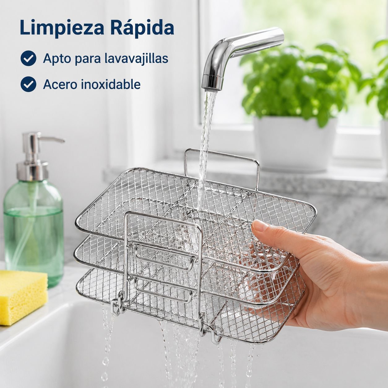 Rejilla de acero inoxidable para freidora de aire