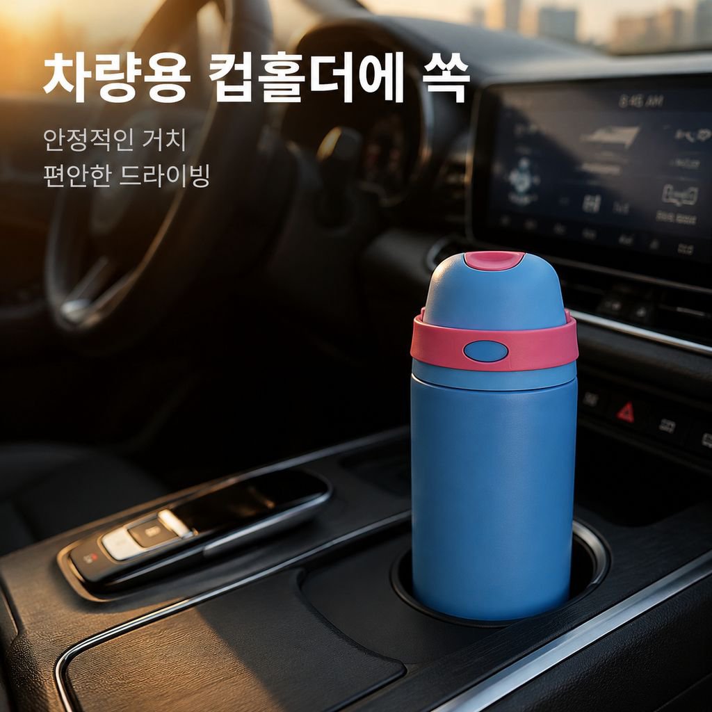고급디자인 스테인리스 빨대컵 야외용 휴대 보온물병