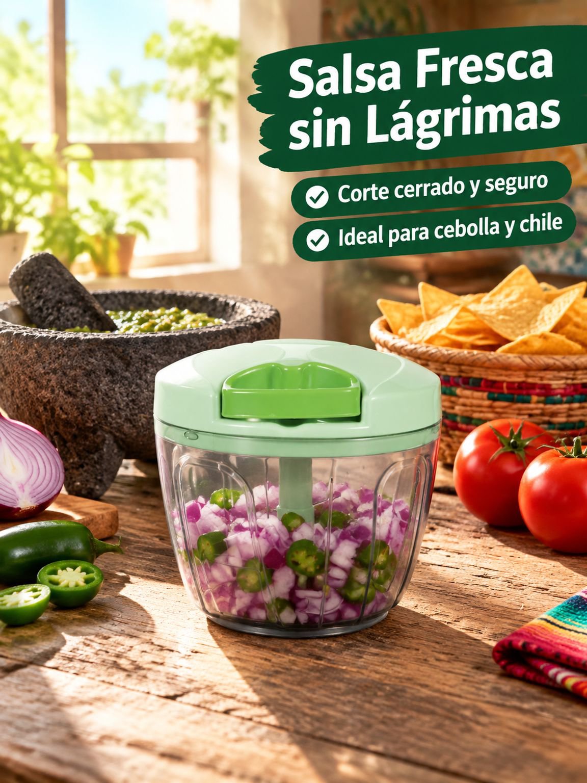 Lindo sacador portátil de ajo
