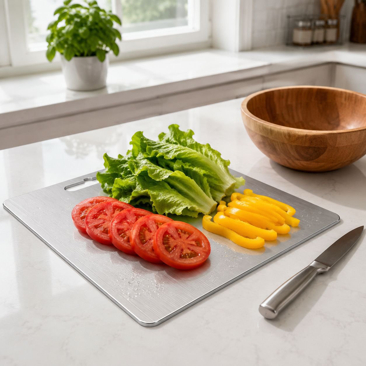 Anti-Mold Pure Titanium Cutting Board, Double-sided, Household & Medical Grade