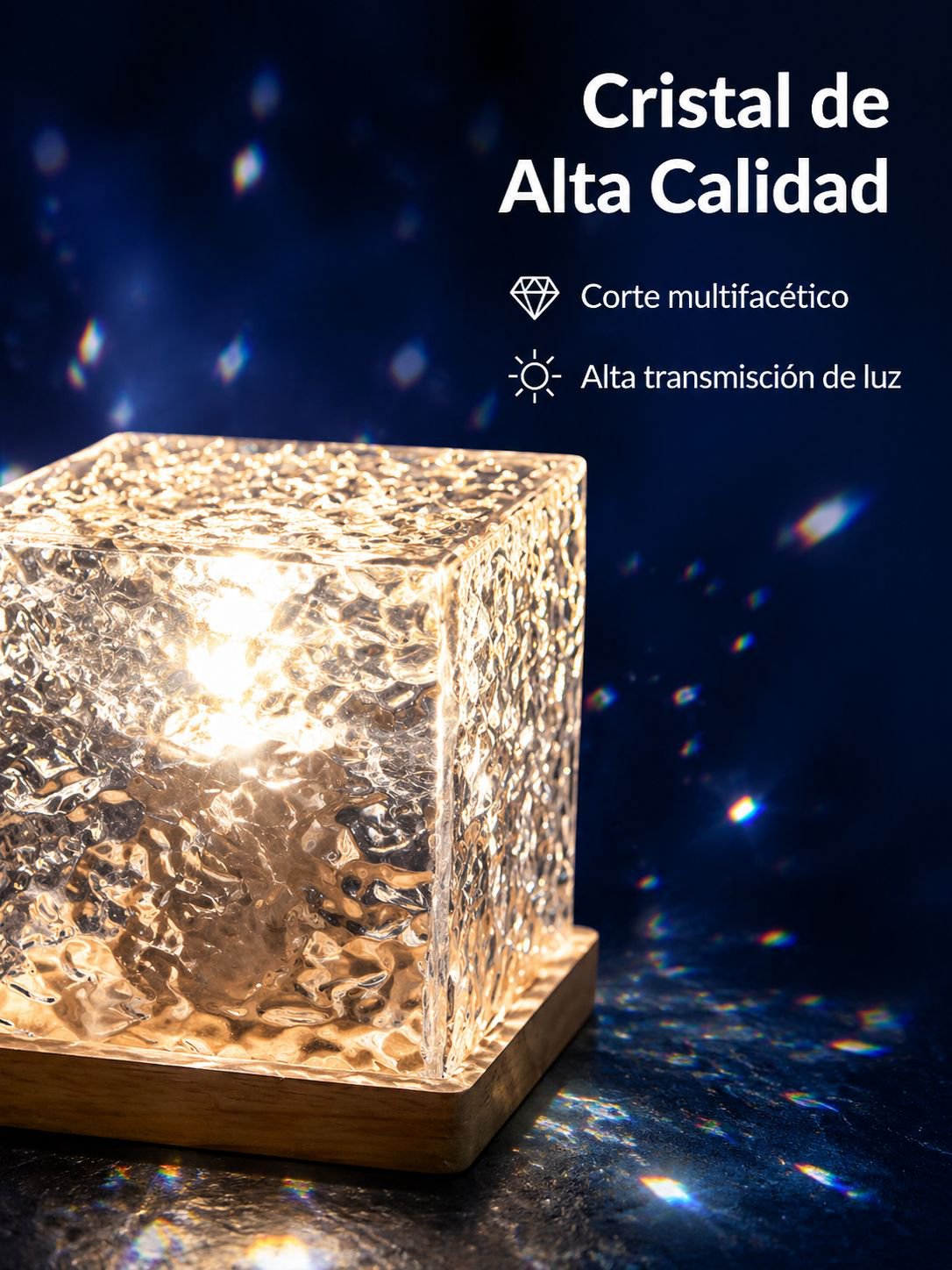 Lámpara colgante de cristal moderna