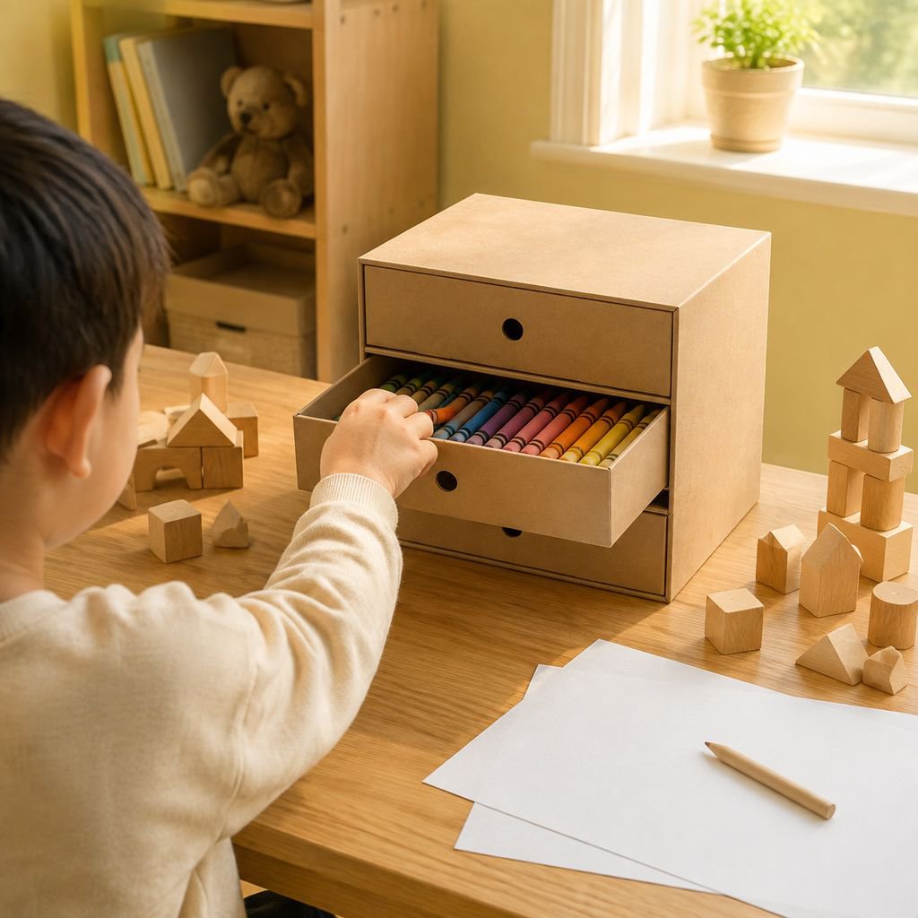 Durable file storage box with easy access design