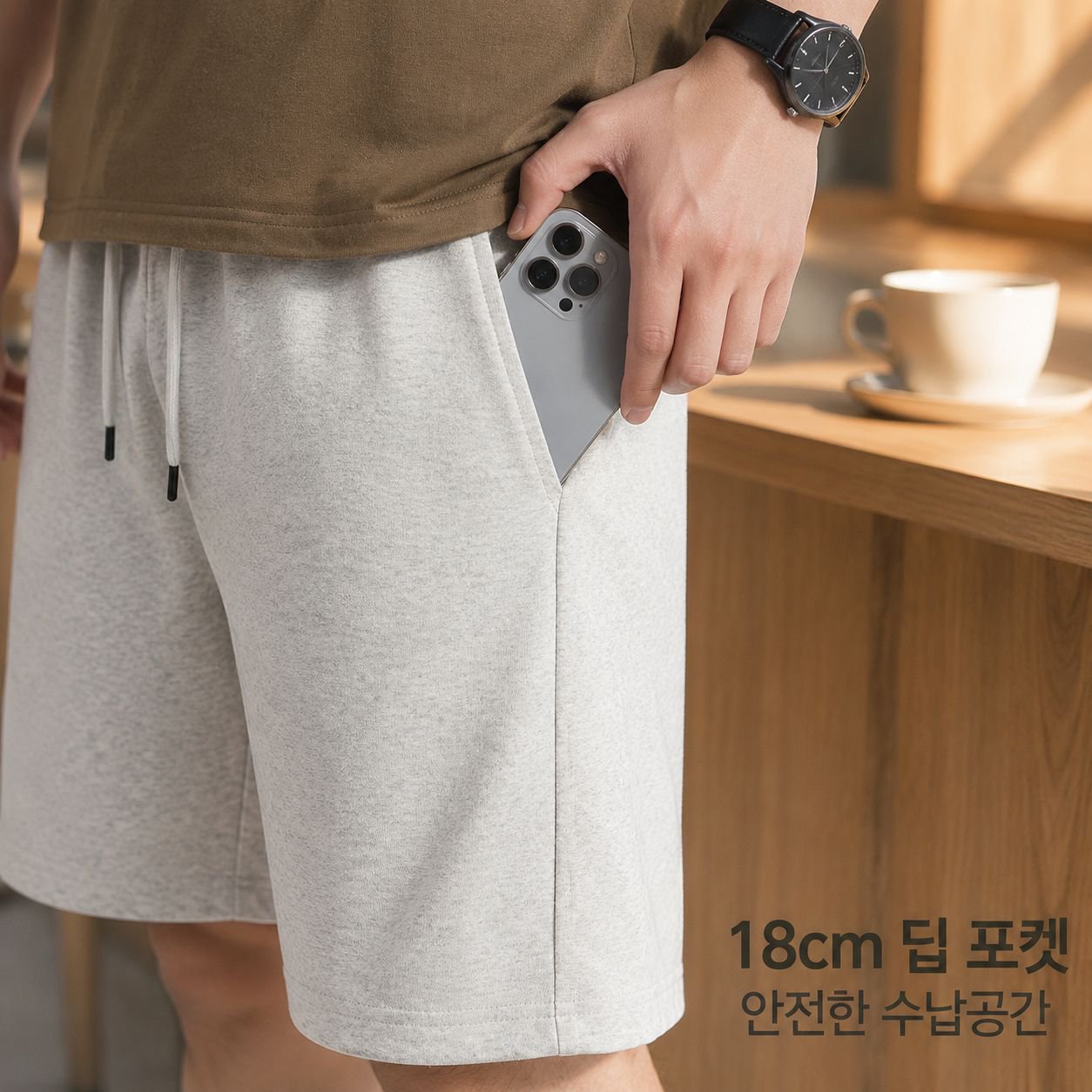 여름 순면 스포츠 트렌디 루즈핏 캐주얼 반바지