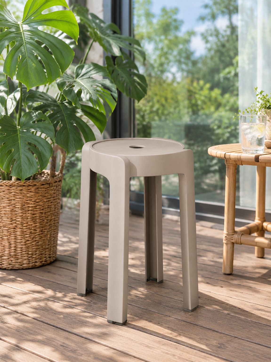 Contemporary stool adding practical seating to a kitchen