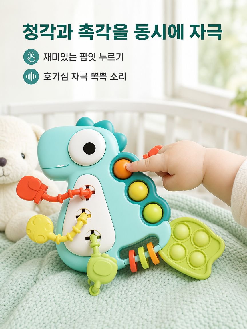 신생아 서랍형 치발기 교육용 장난감