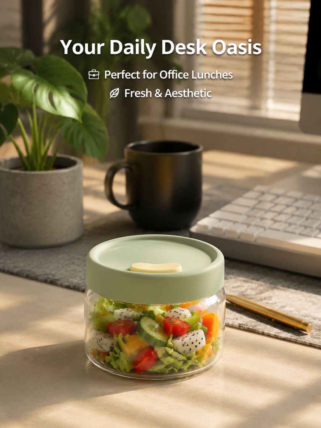 Food Grade Glass Lunch Box, Microwave Safe, Sealed with Lid