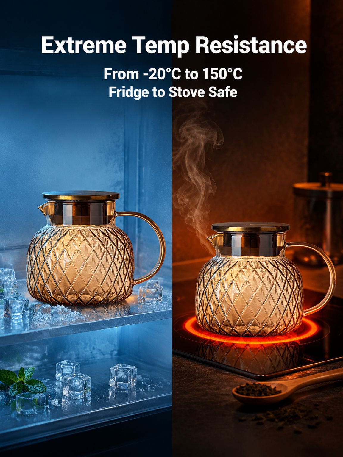 High borosilicate heat-resistant glass teapot