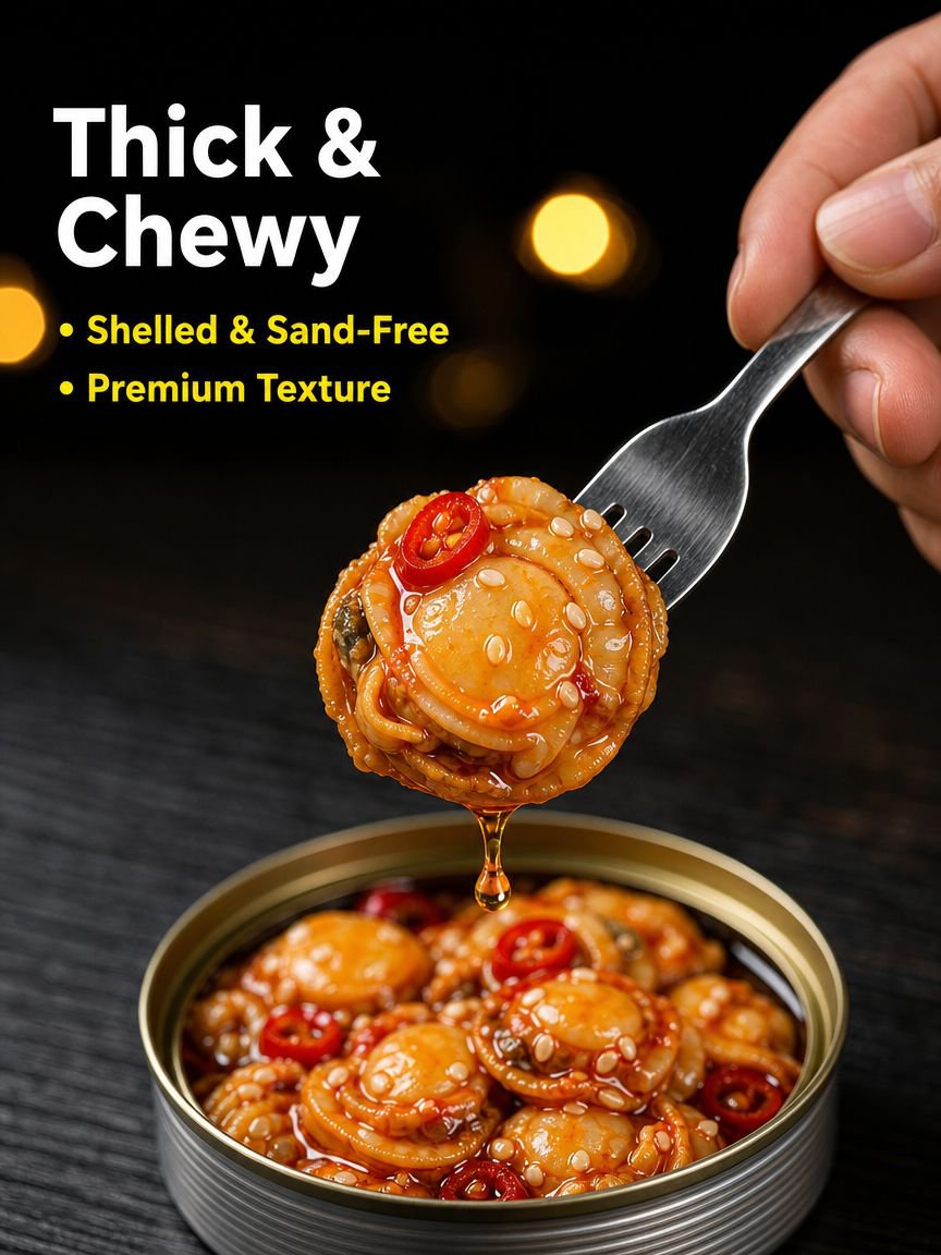 Spicy Garlic Scallop Meat Canned