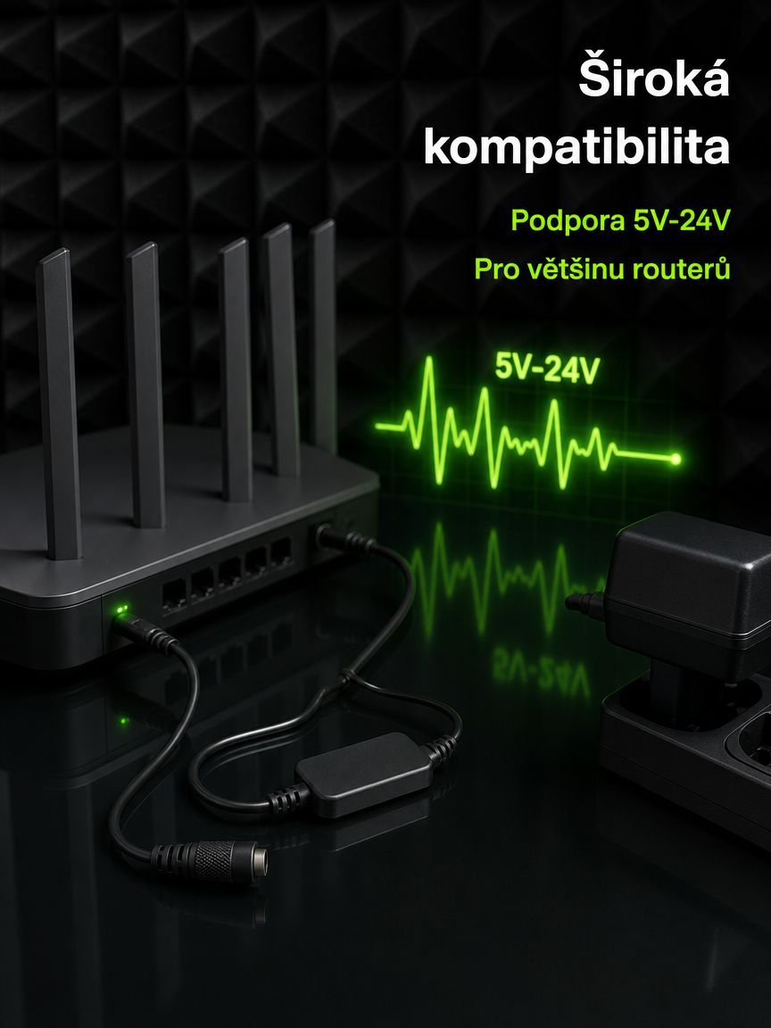 72hodinový automatický vypínač napájení a restartovací kabel pro router