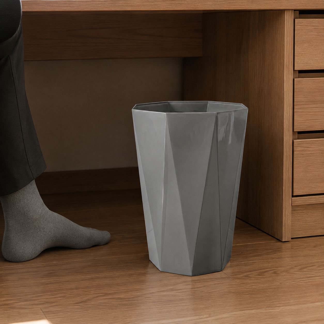 Nordic Style Large Capacity Office Bathroom Living Room Kitchen Trash Can