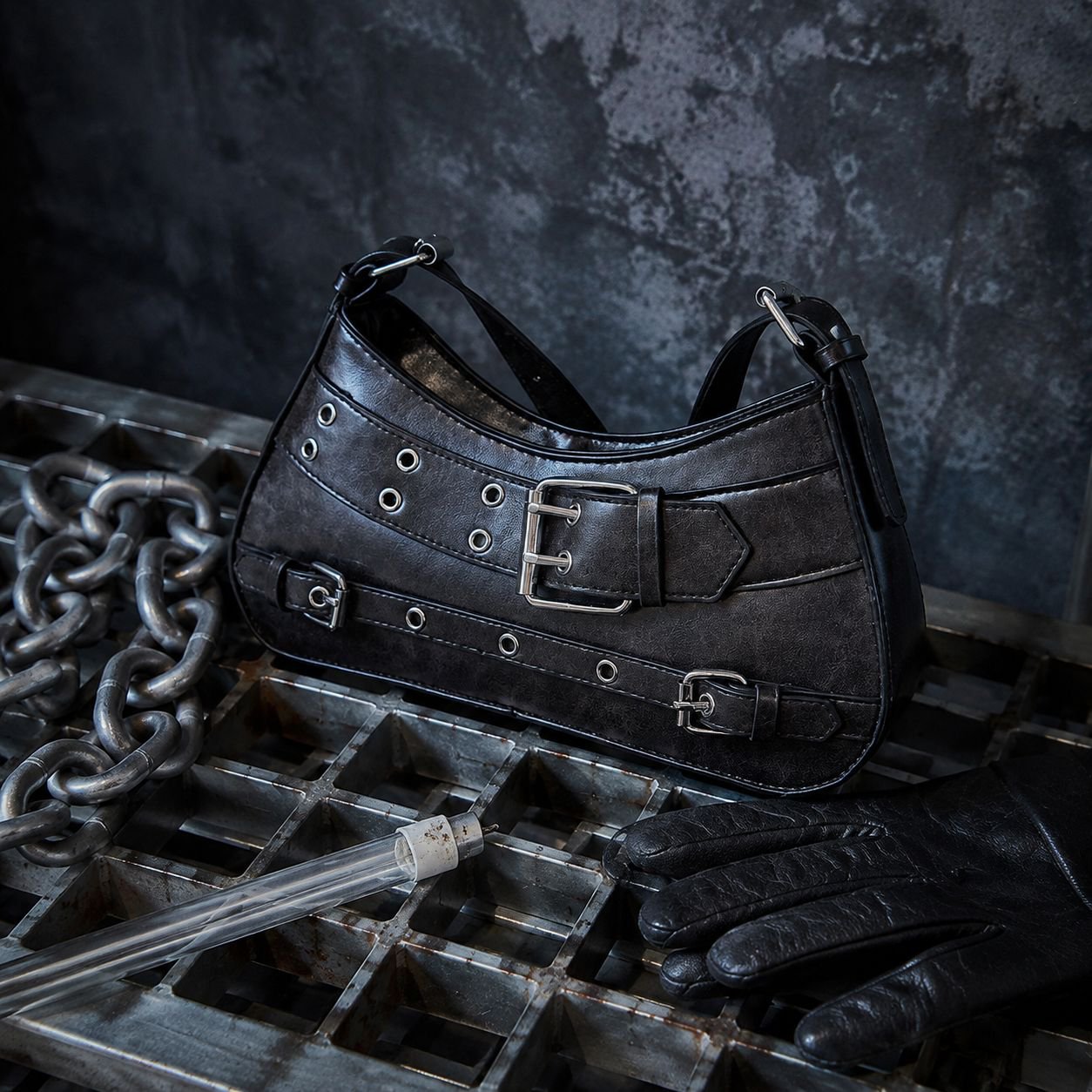 Modische Vintage Damen Tasche, Exklusives Design, Schulter- und Umhängetasche