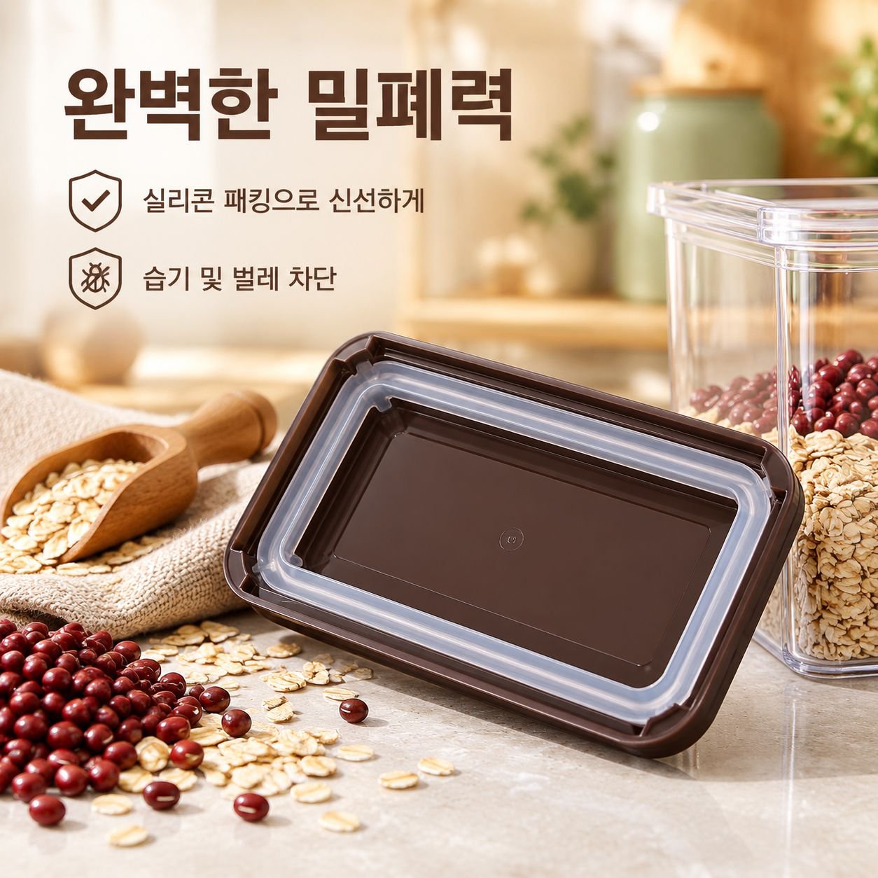 주방 다용도 잡곡 곡물 저장 용기