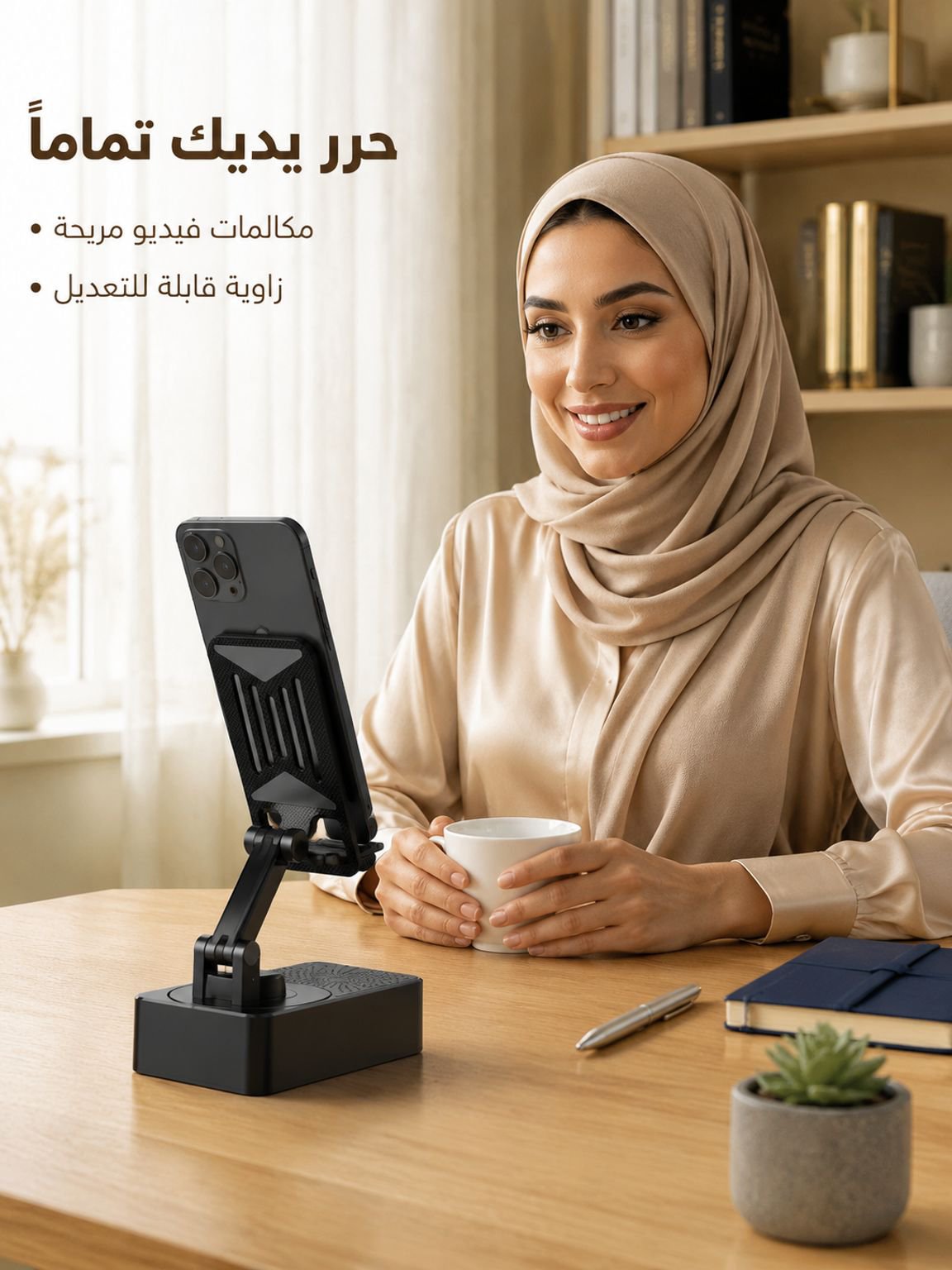 حامل الهاتف ومكبر الصوت 2 في 1 