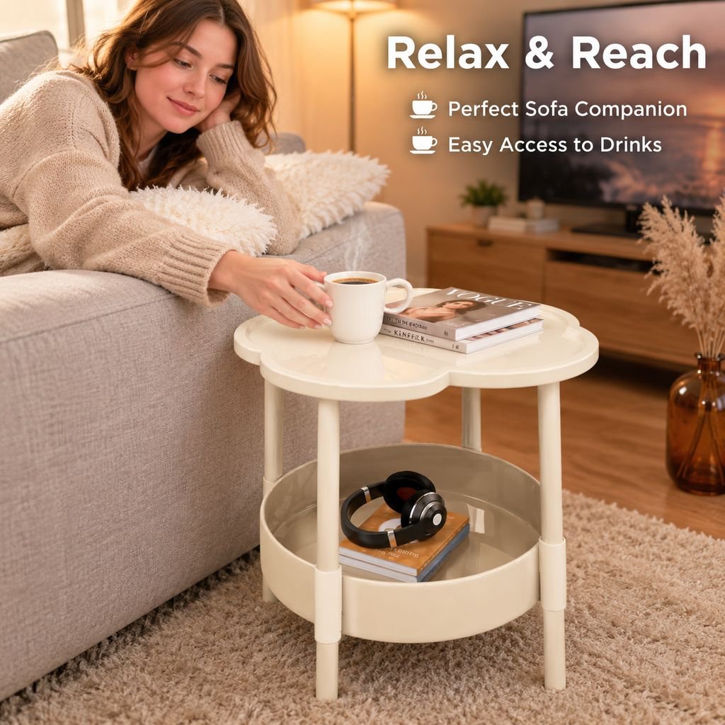 Cozy Floral Modern Minimalist Coffee Table