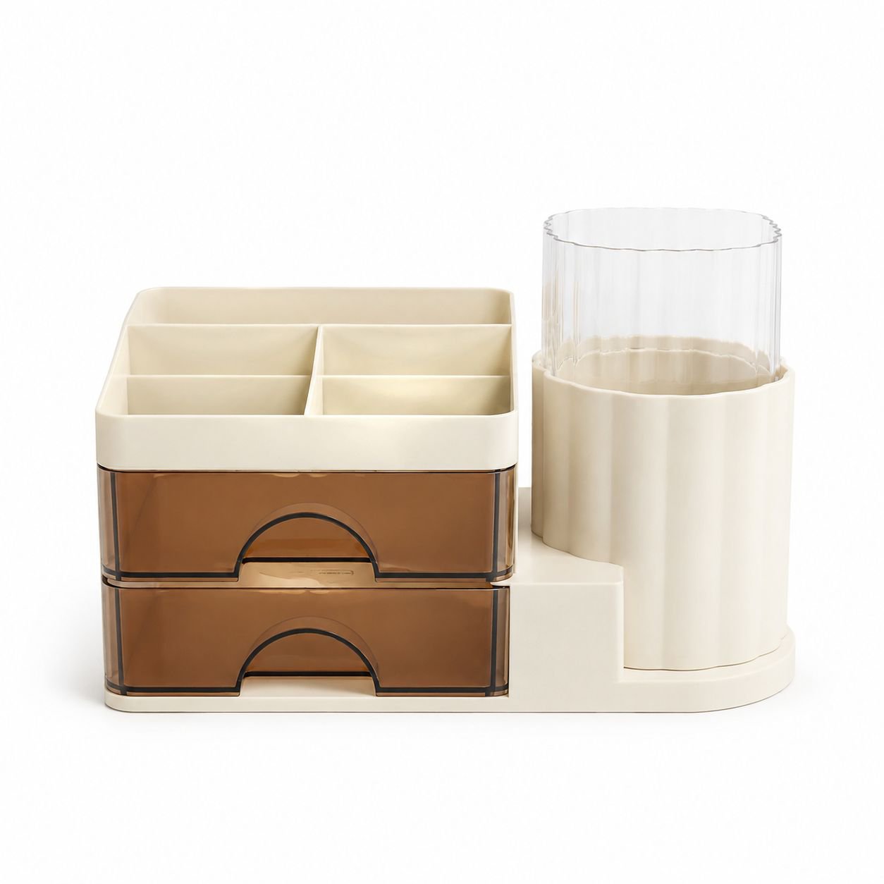 Desktop Cosmetic Storage Box Rotating Brush Tube Dust-proof Lipstick Rack