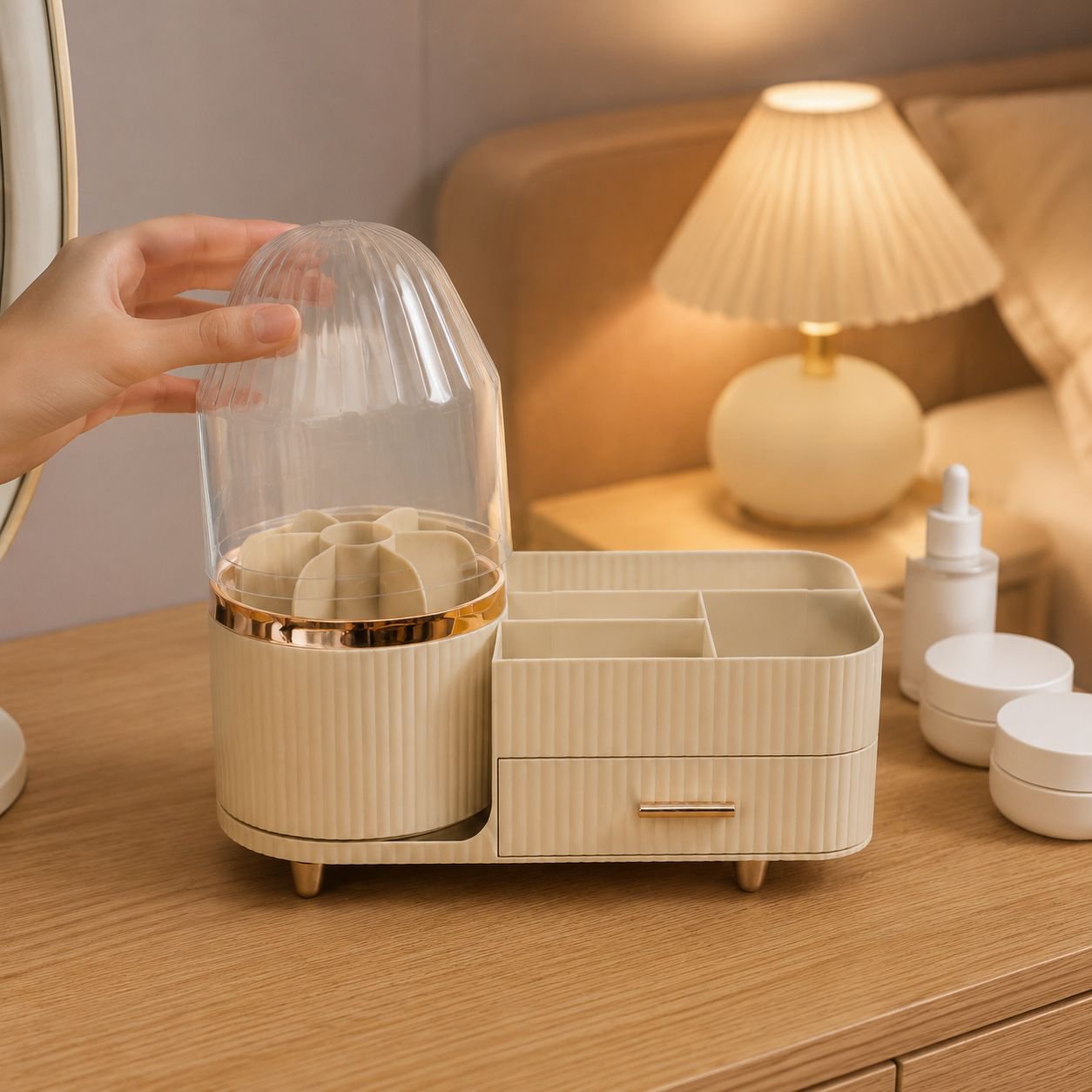 Boîte de stockage anti-poussière pour bureau