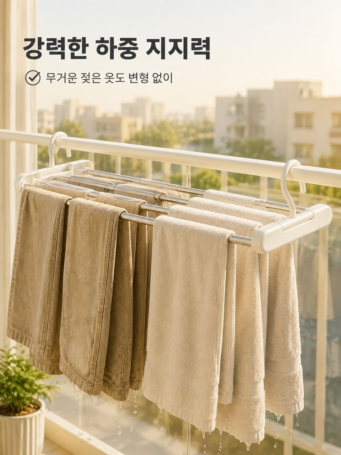 접이식으로 공간 절약이 가능한 건조대