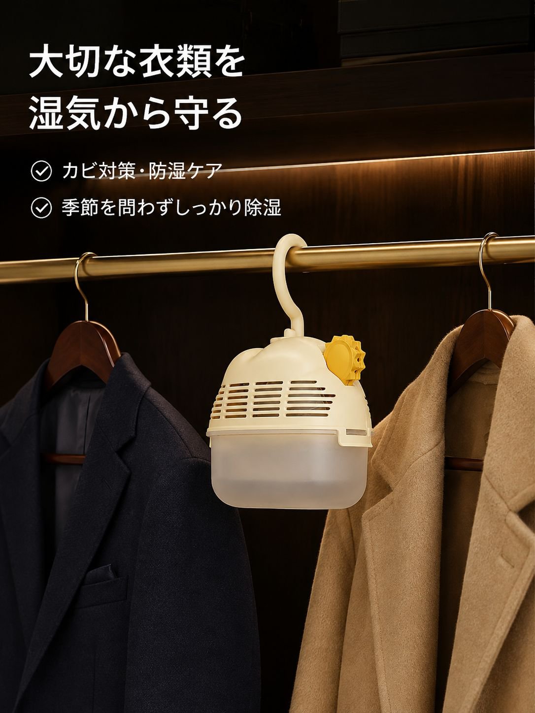 クローゼット専用防湿除湿ボックス 吸湿袋 防カビ乾燥剤