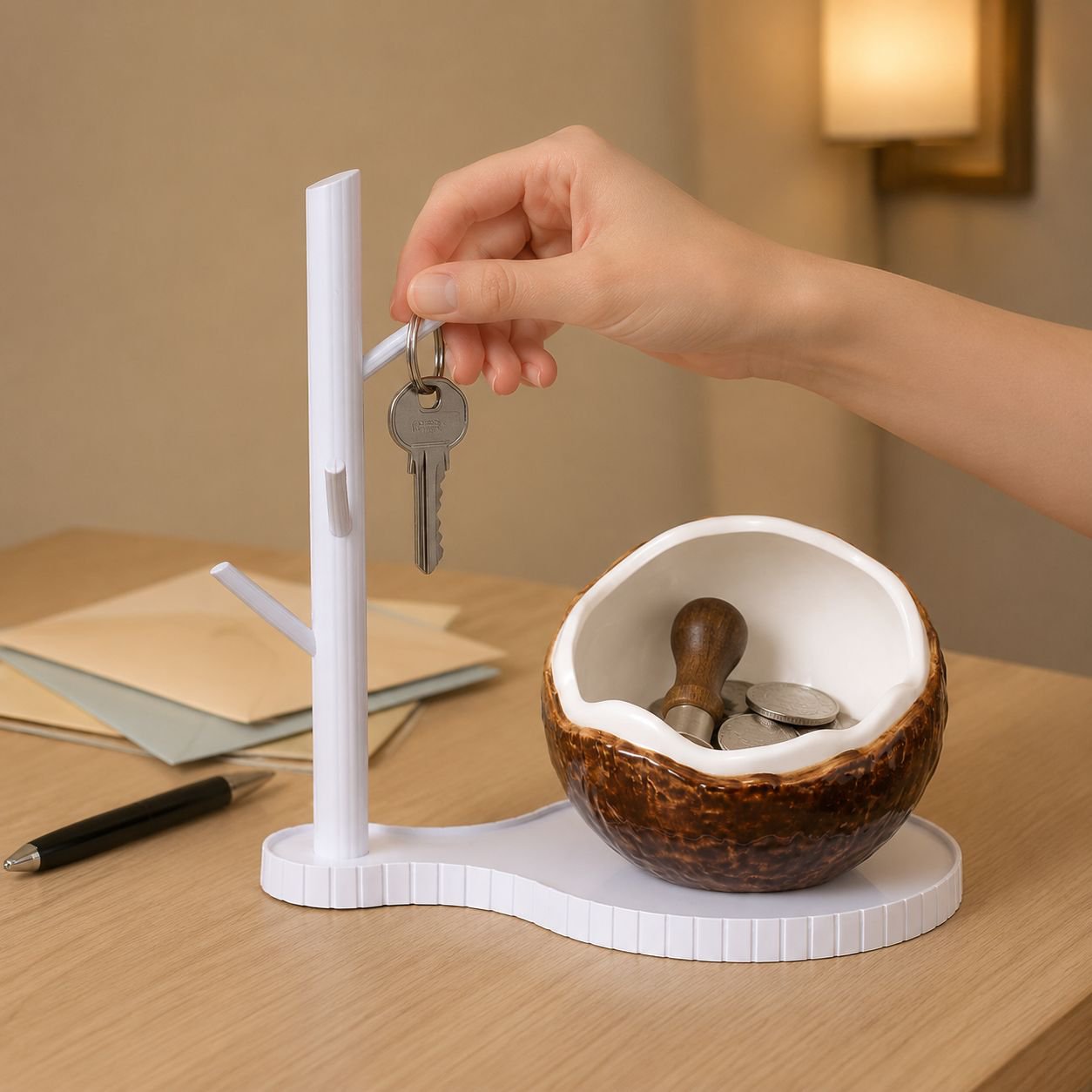 玄関鍵収納ココナッツオーナメント