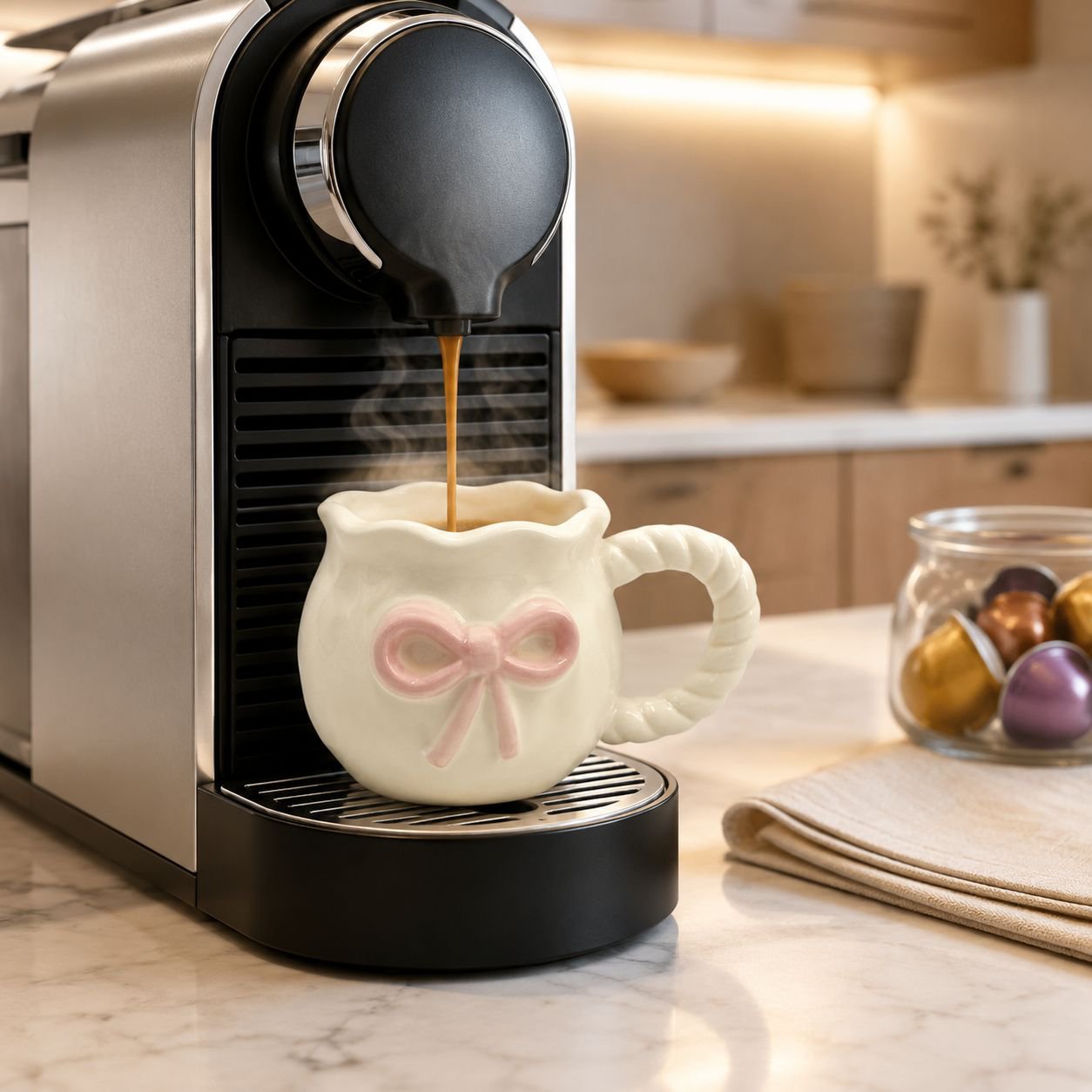Handmade Irregular Cute Bow Mug