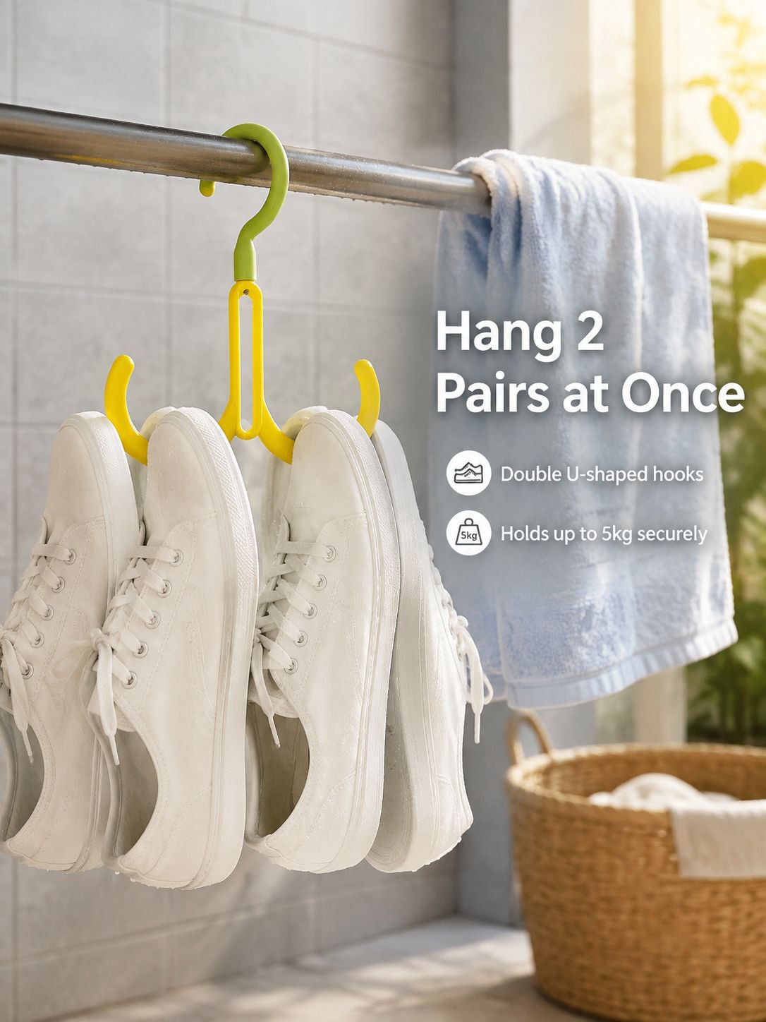 Multi-Arm Swivel Coat Hook Organizer