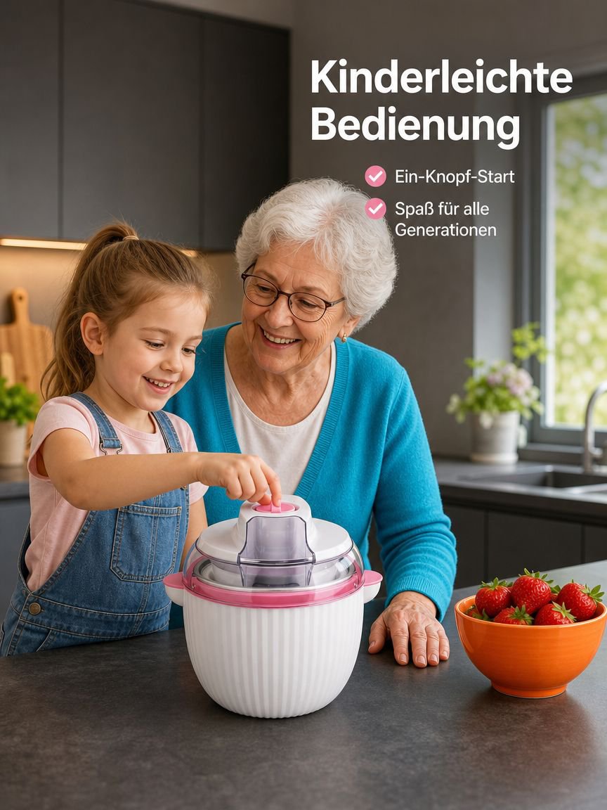 Kleine Eismaschine perfekt für jede Küchengröße