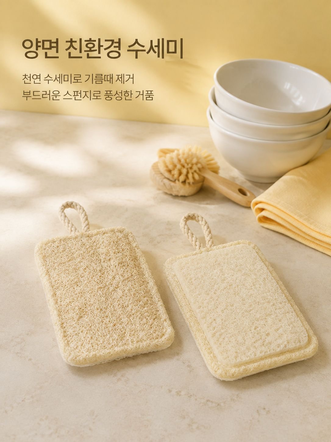 목장면 수세미 양면 스펀지