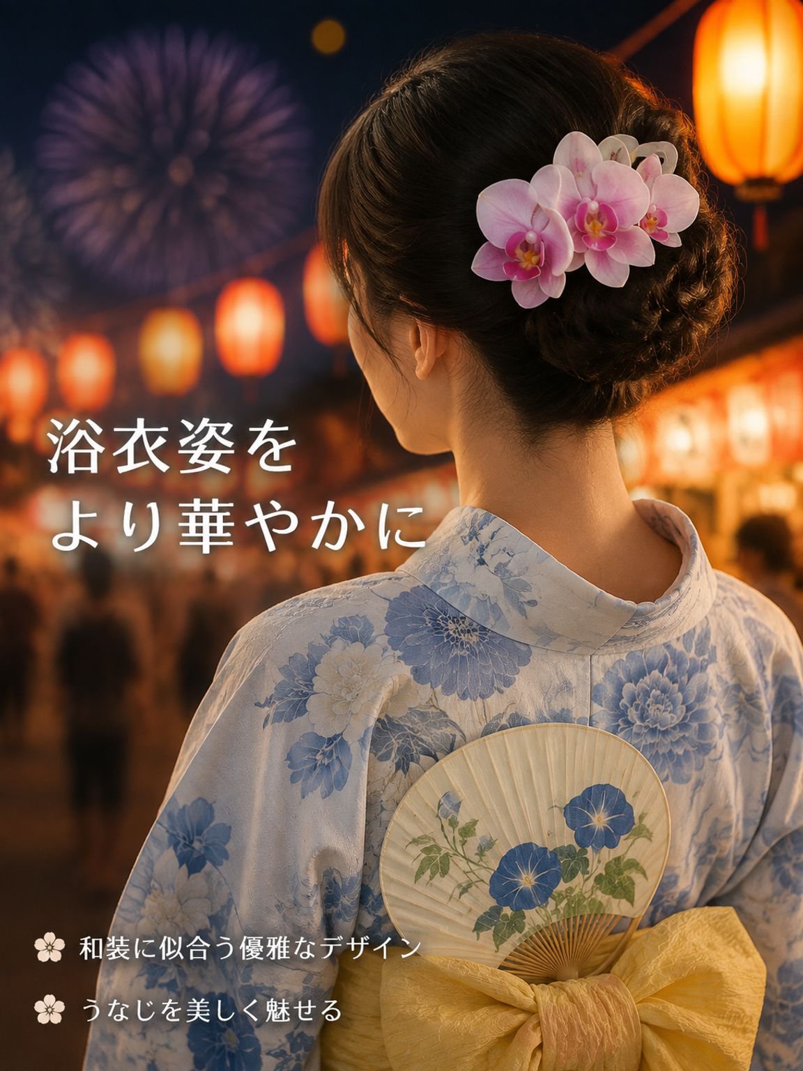 花柄ヘアクリップ