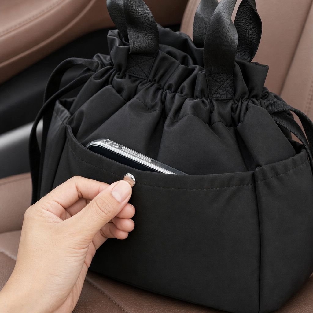 Drawstring closure keeps food secure and fresh