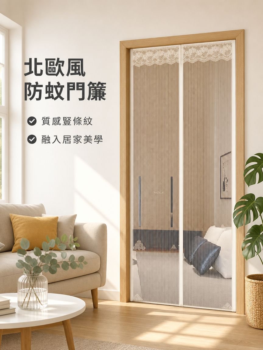 磁性防蚊蟲門簾