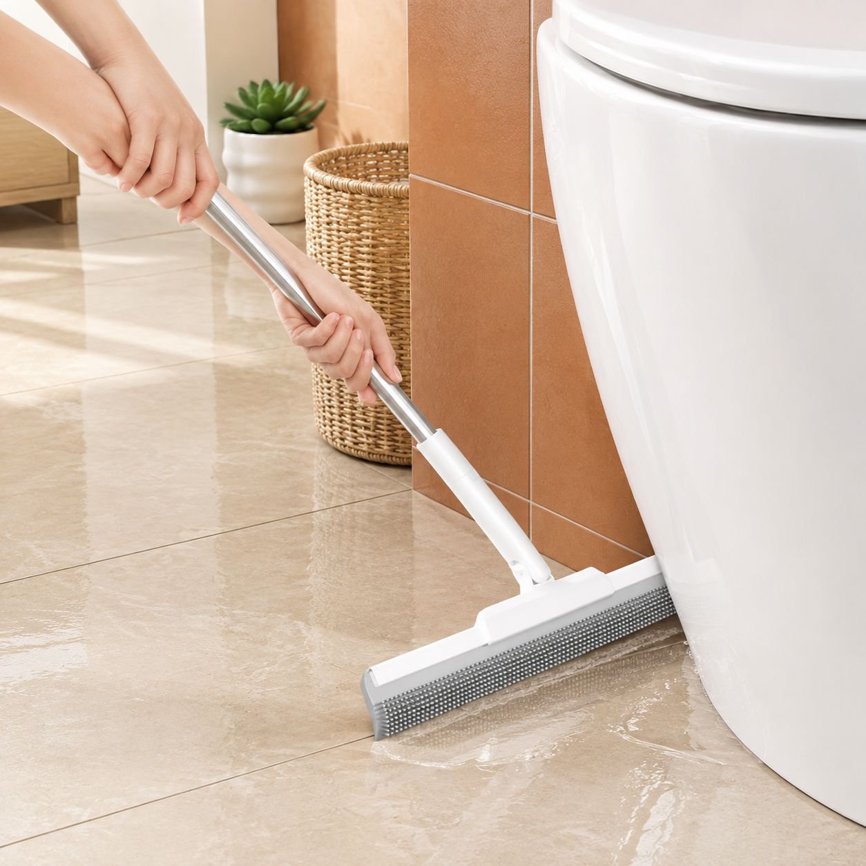 Producto eficaz contra el polvo en vidrios de baño