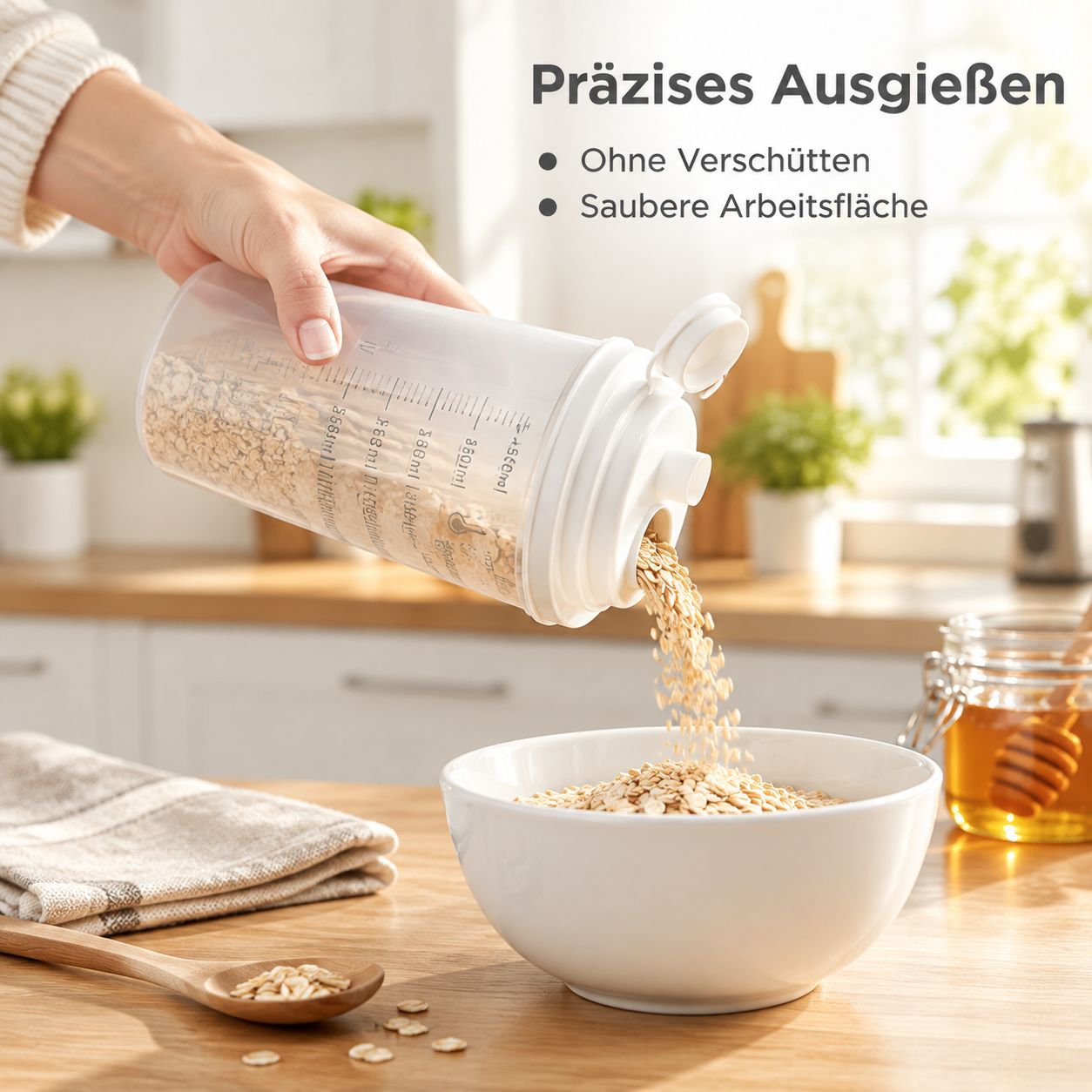 Kunststoff Vorratsdose Luftdicht Lebensmittelqualität Behälter für Zucker Küche