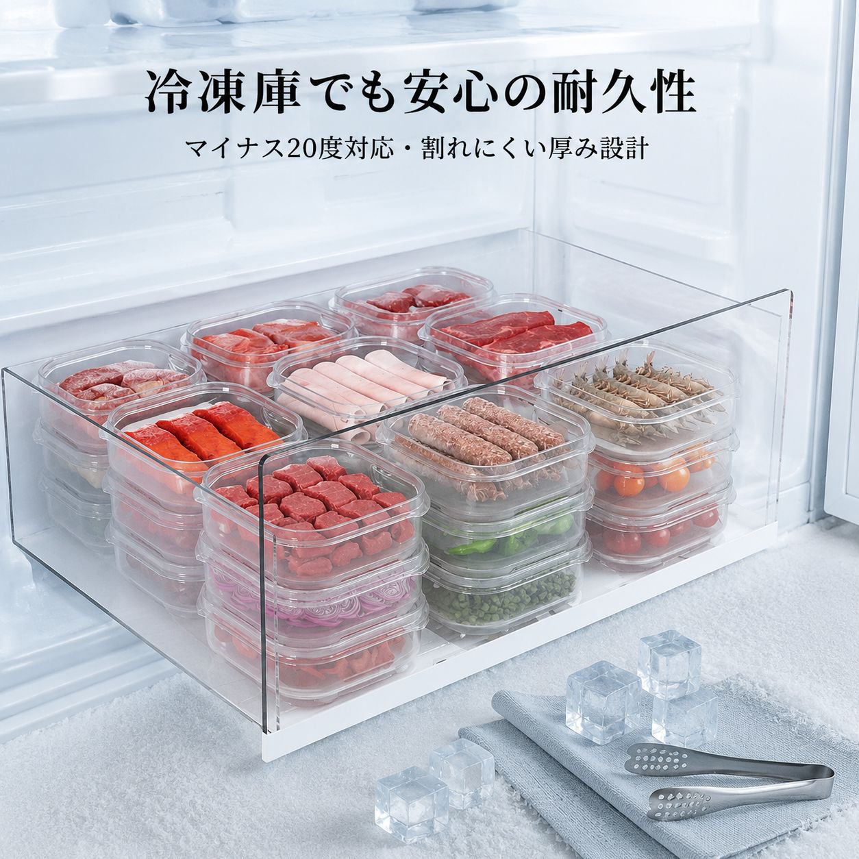 食品グレードの冷蔵庫用保存容器、蓋付き冷凍庫用容器、食品、餃子、野菜、その他の食品用の密閉容器。