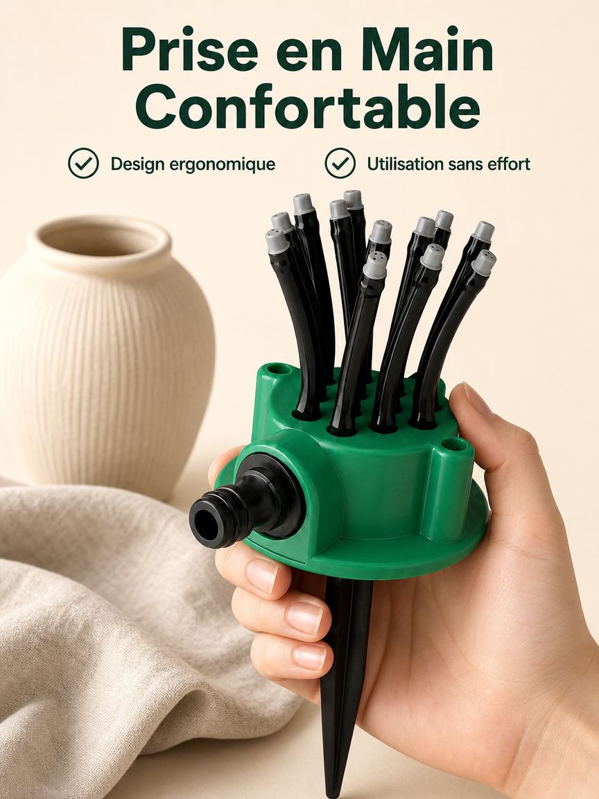 Arroseur réglable pour irrigation uniforme du jardin