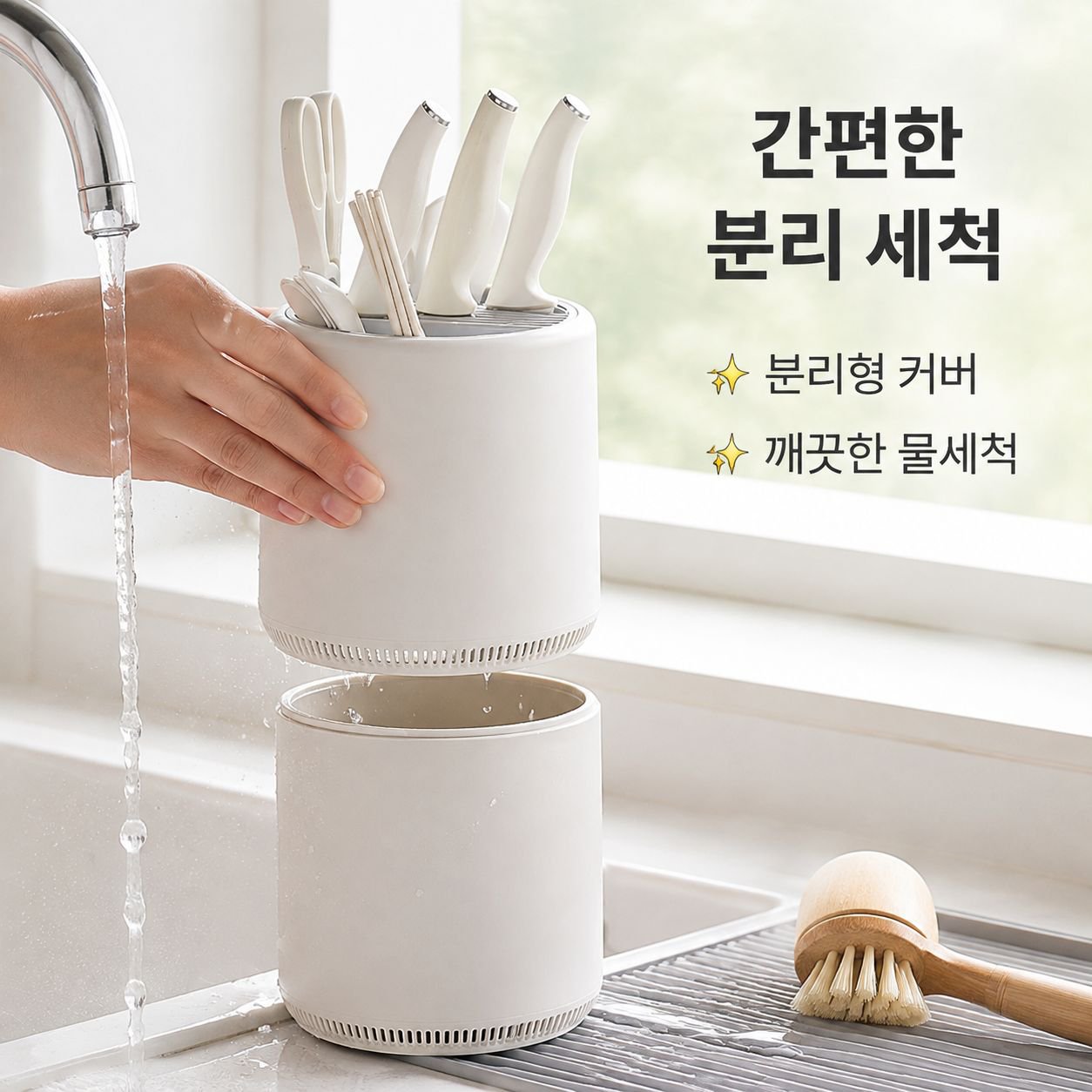 다기능 주방 회전 칼꽂이 정리대