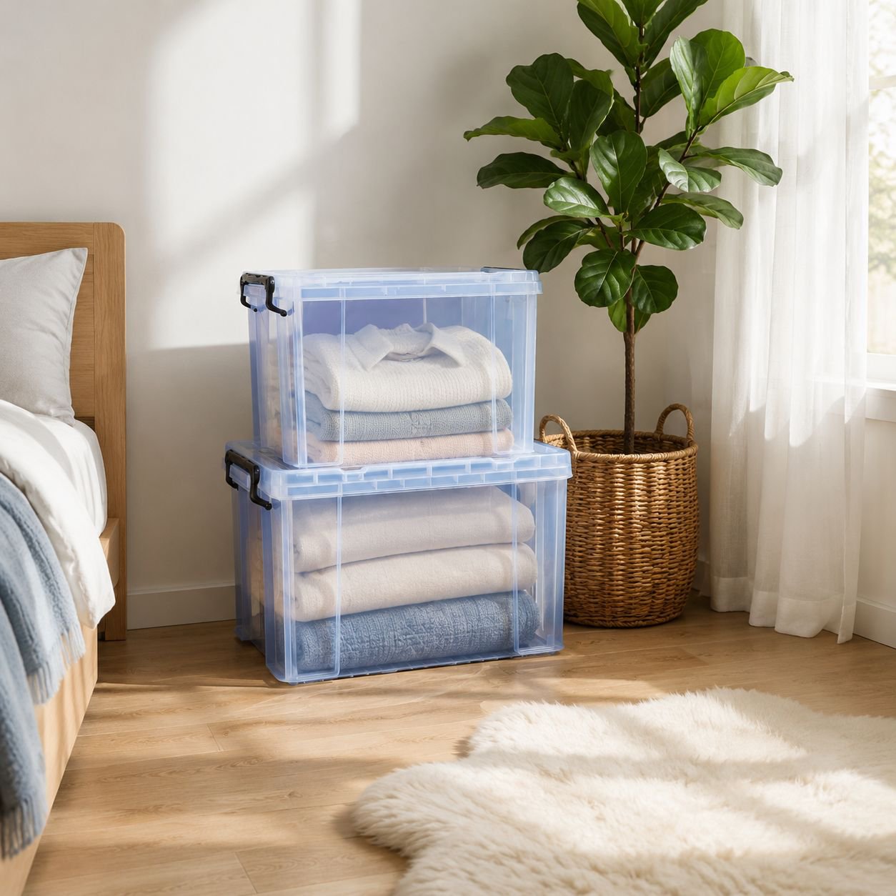 Plastic Transparent Right-Angle Storage Box