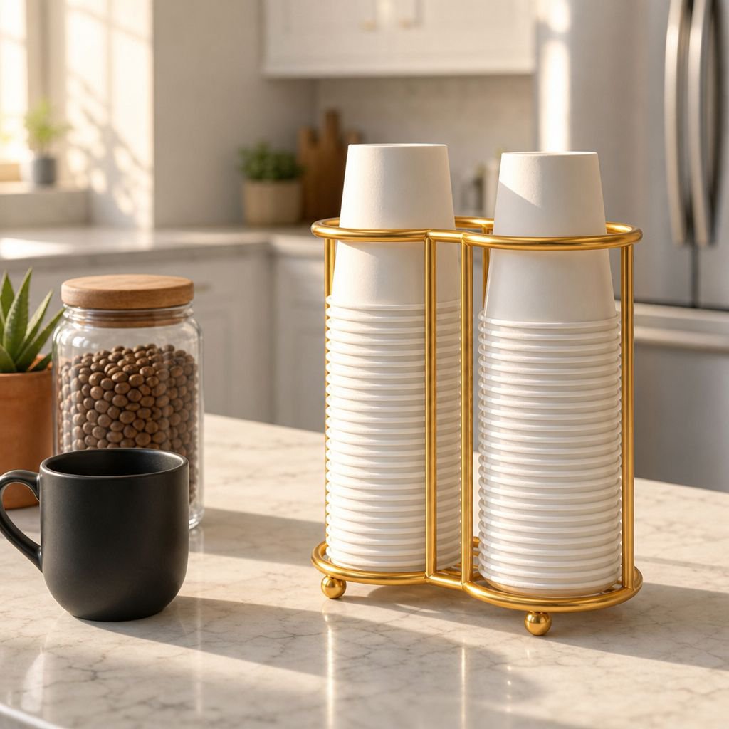 Cup storage rack, bar counter milk tea and coffee cup holder, disposable paper cup dispenser, multi-