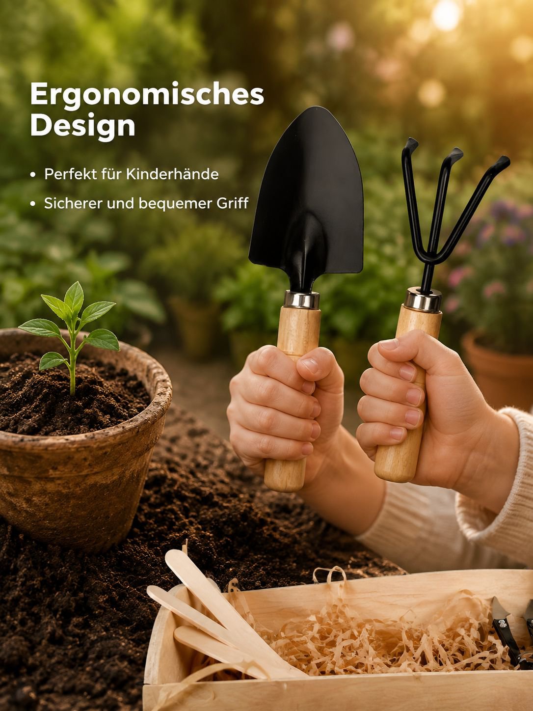 Garten-Gartenwerkzeug-Set für Kinder, Schüler und den Hausgebrauch – Blumenzucht- und Pflanzset