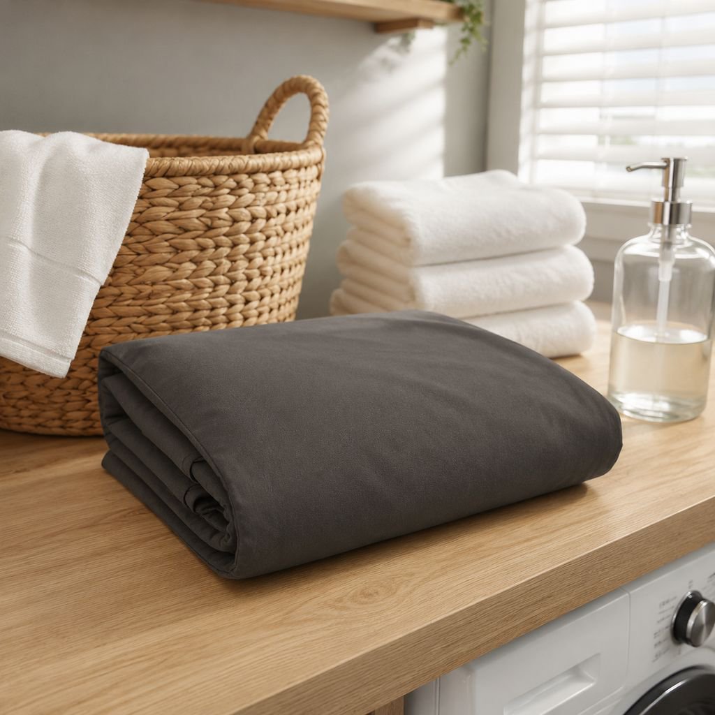 Durable washed cotton pillow cover in minimalist design