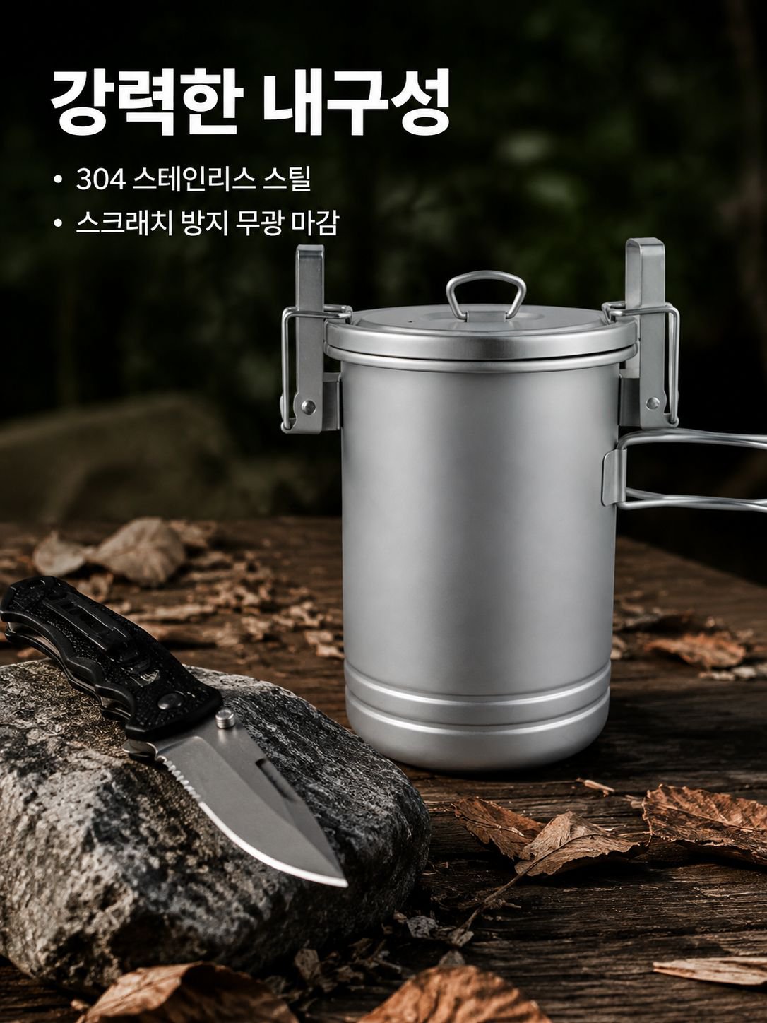 휴대용 캠핑 밥솥 대용량 304 걸이냄비