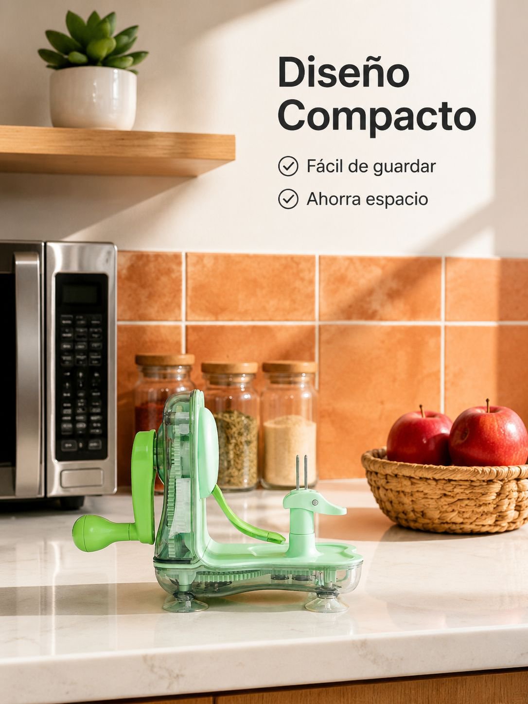 Pelador de manzana dos en uno